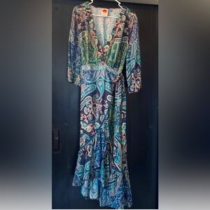 Farm rio blue paisley dress size small. Like new